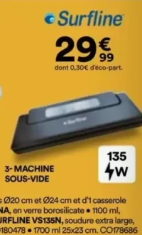 Machine sous-vide Surfline VS135N