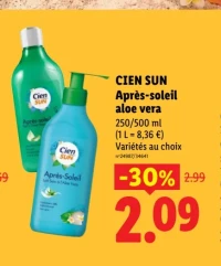 CIEN SUN Après-soleil aloe vera