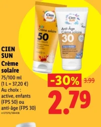 CIEN SUN Crème solaire