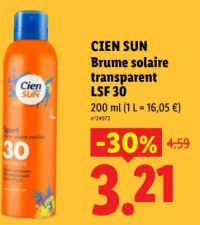 CIEN SUN Brume solaire transparent LSF 30