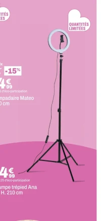 Lampe trépied Ana LED H. 210 cm