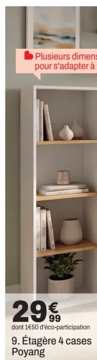 Étagère 4 cases Poyang