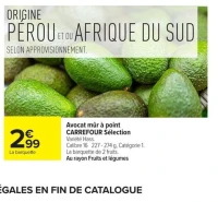 Avocat mûr à point CARREFOUR Sélection