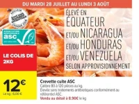 Crevette cuite ASC
