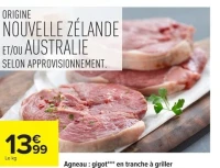 Agneau : gigot en tranche à griller