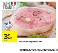 Porc : rouelle de jambon à rôtir