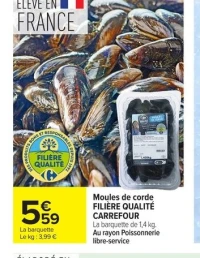 Moules de corde FILIÈRE QUALITÉ CARREFOUR