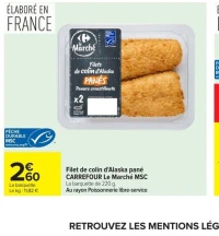 Filet de colin d'Alaska pané CARREFOUR Le Marché MSC