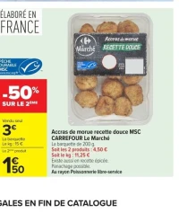 Accras de morue recette douce MSC CARREFOUR Le Marché