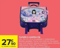 Cartable à roulettes Lily