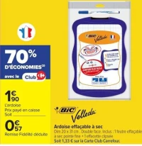 BIC Velleda Ardoise effaçable à sec