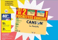Lot de 2 pochettes de papier dessin Canson