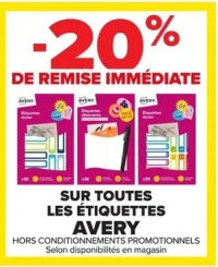Étiquettes Avery