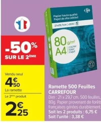 Ramette 500 Feuilles Carrefour