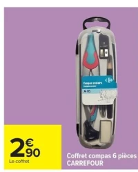 Coffret compas 6 pièces CARREFOUR
