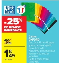 Cahier OXFORD