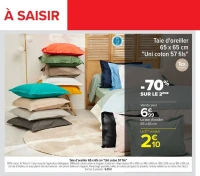 Taie d'oreiller 65 x 65 cm "Uni coton 57 fils" Tex Home