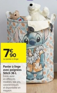 Panier à linge avec poignées Stitch 36 L