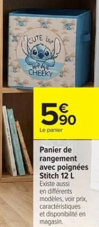 Panier de rangement avec poignées Stitch 12 L