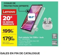 Lenovo Pack tablette Tab 128Go + buds