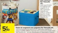 Panier de rangement avec poignées Pat' Patrouille 24L