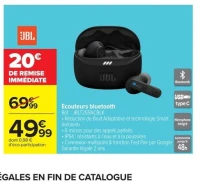 JBL Ecouteurs bluetooth JBLT255NCBLK