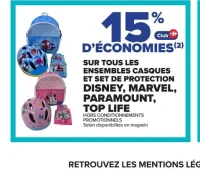 Tous les ensembles casques et set de protection Disney, Marvel, Paramount, Top Life