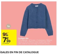 Cardigan fille Tex