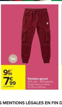 Pantalon garçon Tex
