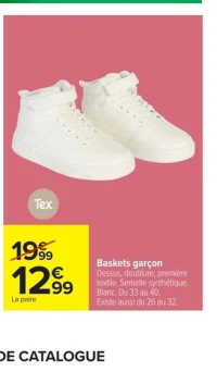 Baskets garçon Tex