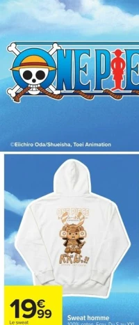 Sweat homme One Piece Ecru