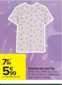 Chemise de nuit fille Disney Stitch