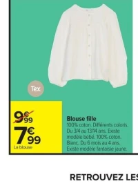 Blouse fille Tex