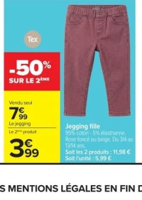 Jegging fille Tex