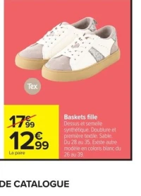 Baskets fille Tex