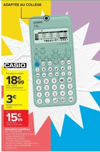 Calculatrice scientifique Casio FX-92COLLEGE
