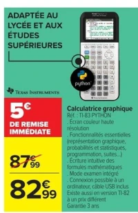 Calculatrice graphique Texas Instruments TI-83 PYTHON