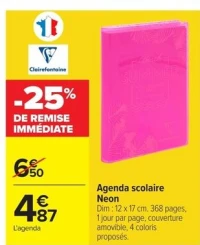 Agenda scolaire Neon Clairefontaine
