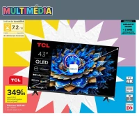 Téléviseur QLED 4K TCL 43" 43T69C