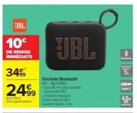 Enceinte Bluetooth JBL GO 4 (JBLGO4BLK)