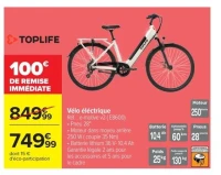 Vélo électrique Toplife e-motive v2 (E8600)