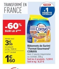 Bâtonnets de Surimi "Format Gourmand" CORAYA