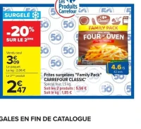 Frites surgelées "Family Pack" CARREFOUR CLASSIC