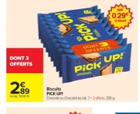 Biscuits PICK UP! Chocolat ou Chocolat au lait