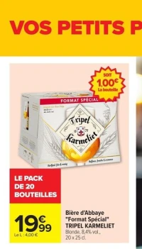 Bière d'Abbaye "Format Spécial" TRIPEL KARMELIET