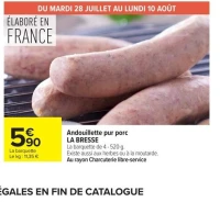 Andouillette pur porc LA BRESSE