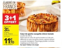 Cœur de quiche courgette chèvre tomate