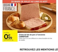 Crème de foie de porc à l'ancienne CARREFOUR