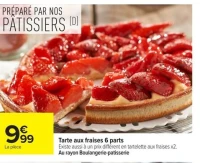 Tarte aux fraises 6 parts