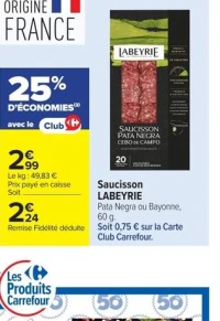 Saucisson LABEYRIE